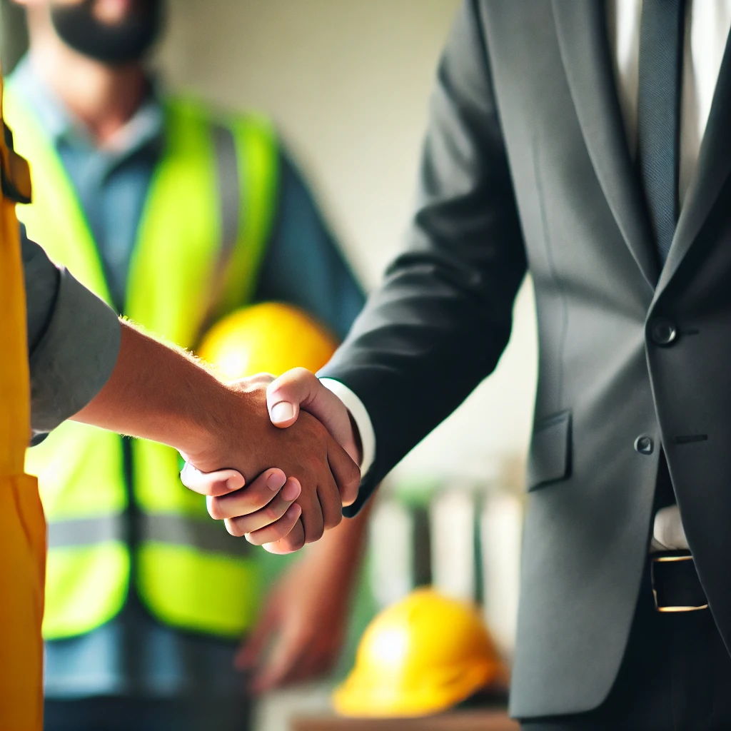 Employee and Manager shaking hands