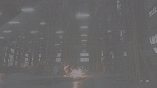 An animation of a factory worker at work